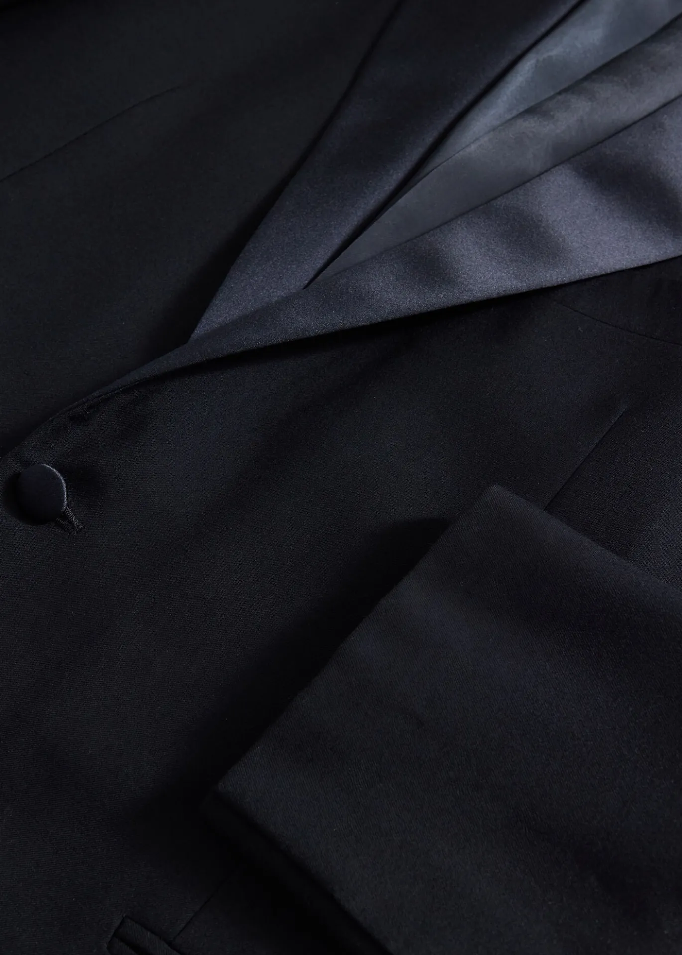All Year Wool Tuxedo with Satin Notch Lapel