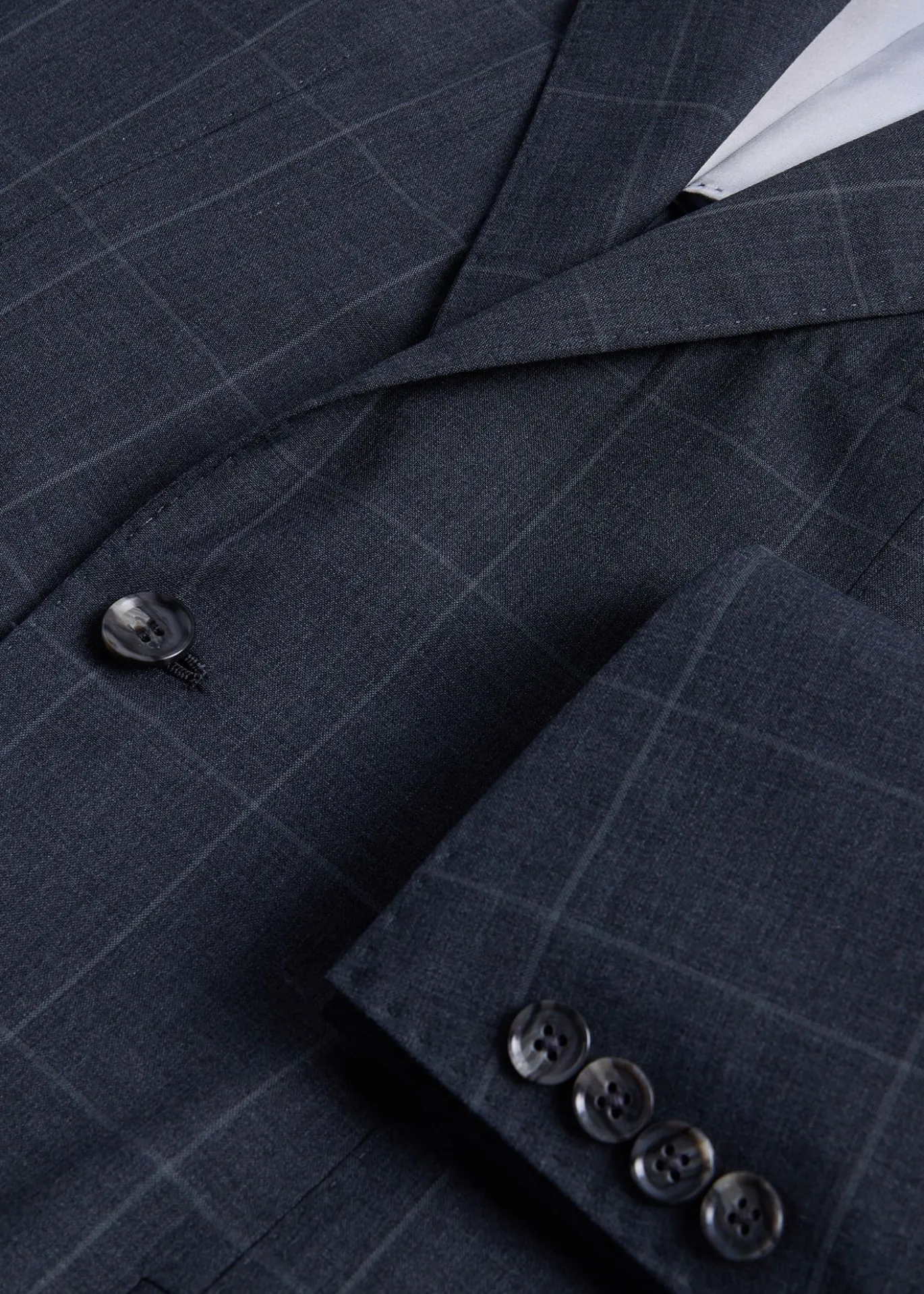 All Year Wool Windowpane Suit