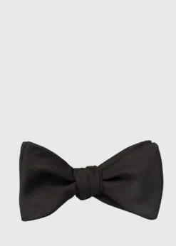 Black Grosgrain Bow Tie