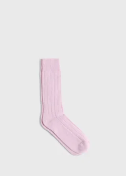 Cashmere Blend Ribbed Sock