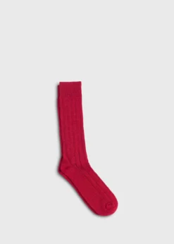 Cashmere Blend Ribbed Sock
