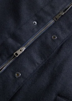Cashmere Coat with Faux Fur Collar