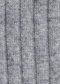 Cashmere Ribbed Crew Sock
