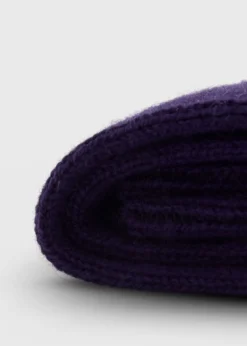 Cashmere Ribbed Crew Sock