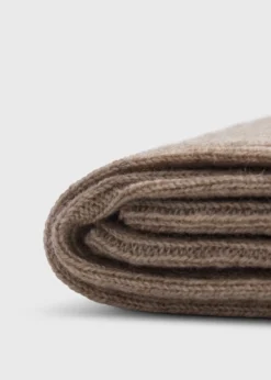 Cashmere Ribbed Crew Sock