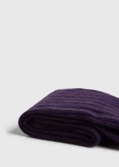 Cashmere Ribbed Sock