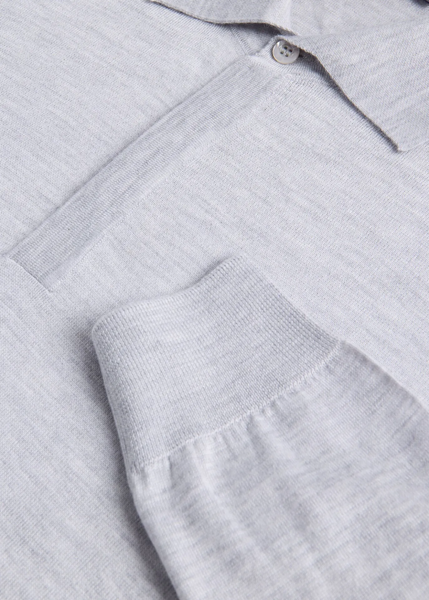 Cashmere & Silk Long Sleeve Polo