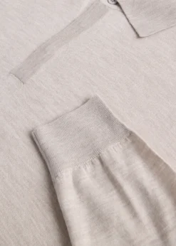 Cashmere & Silk Long Sleeve Polo
