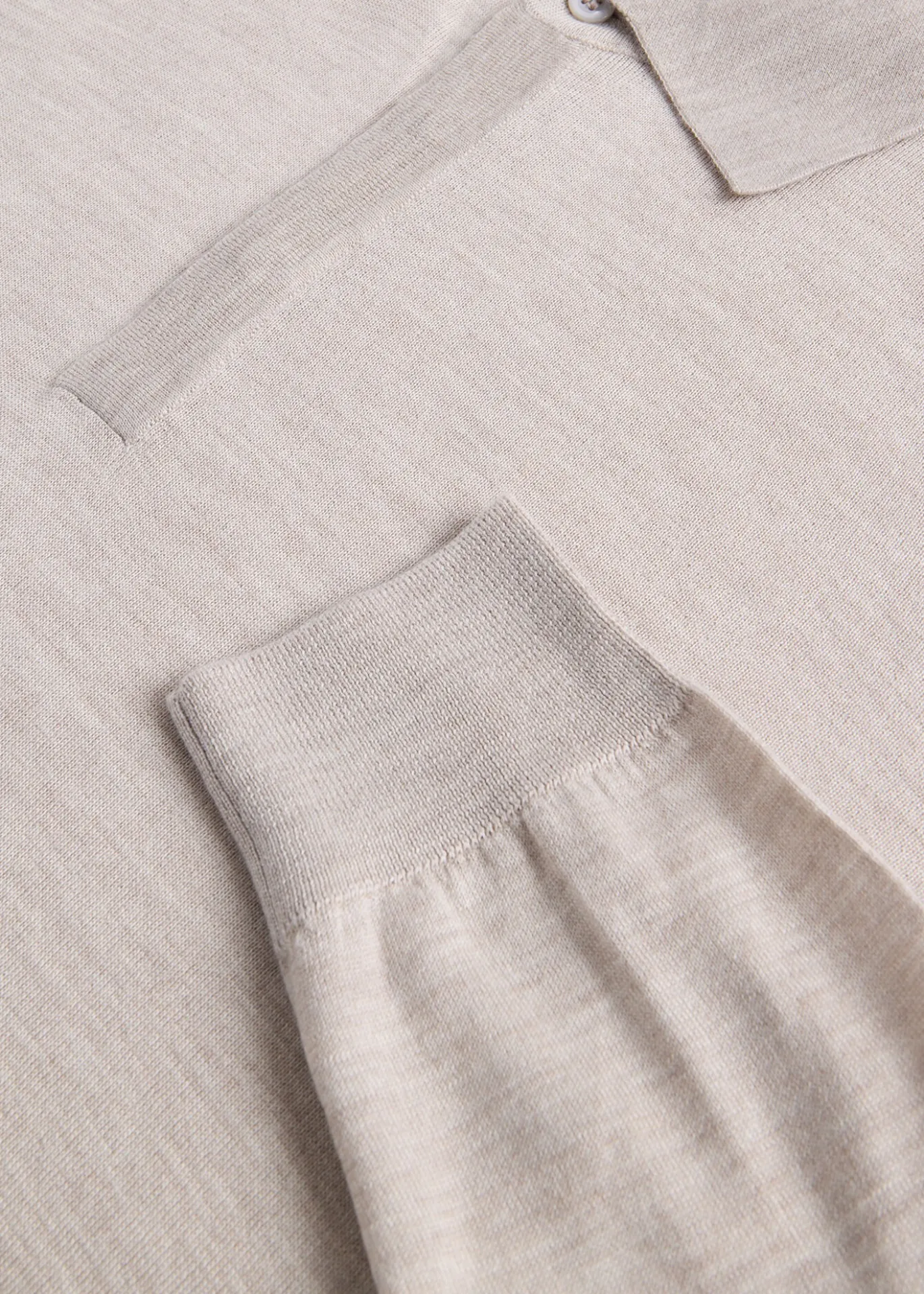 Cashmere & Silk Long Sleeve Polo