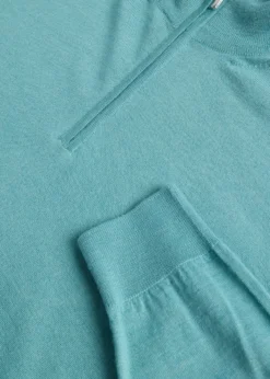 Cashmere & Silk Quarter ZipPullover