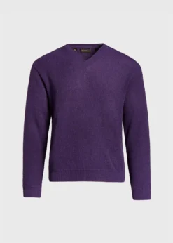 Classic Alpaca Links V-Neck Sweater