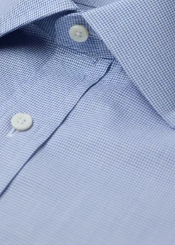 Classic Spread Collar Grid Dress Shirt