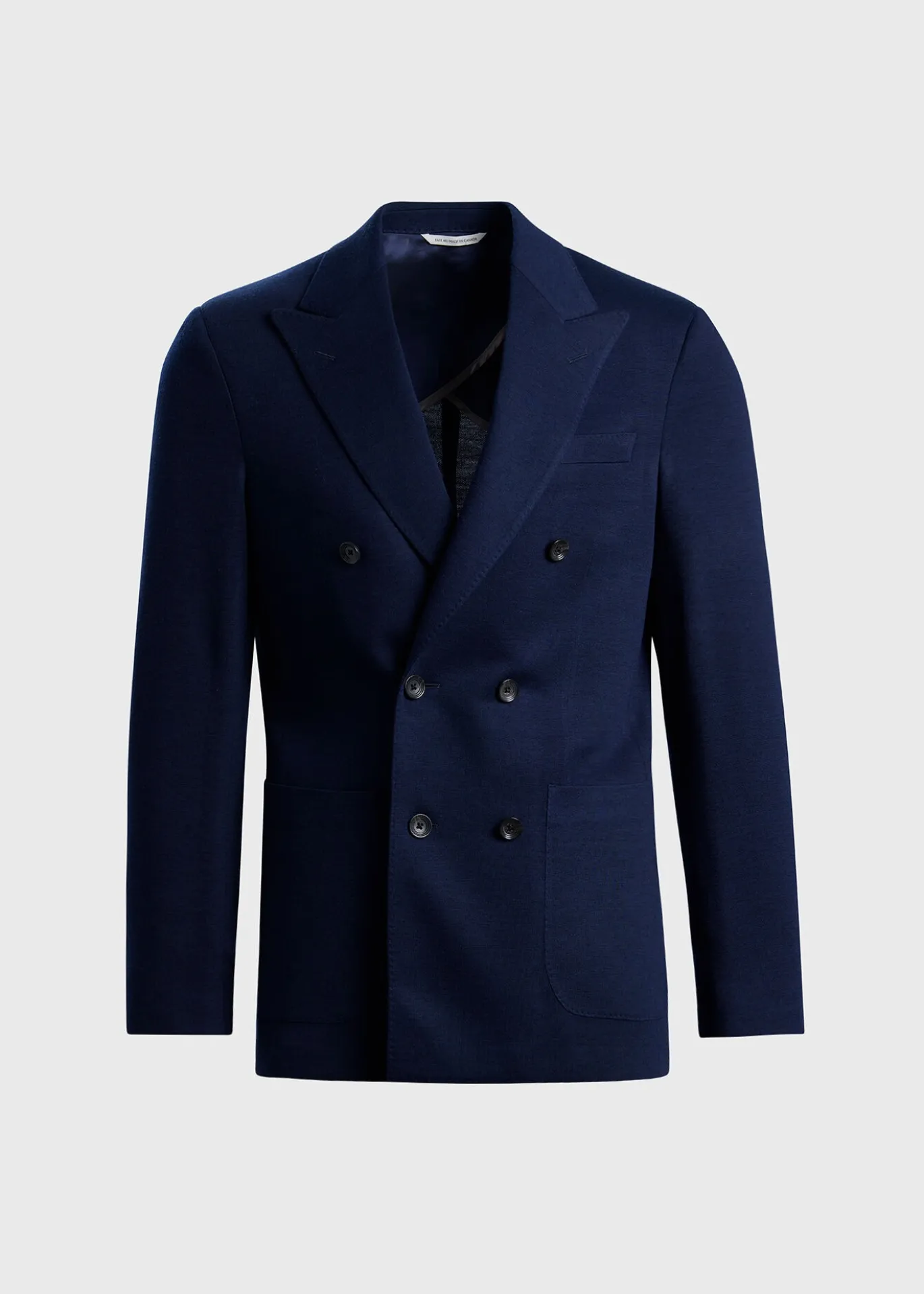 Double Breasted Wool Knit Blazer