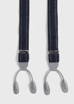 English Flannel Chalk Stripe Suspenders
