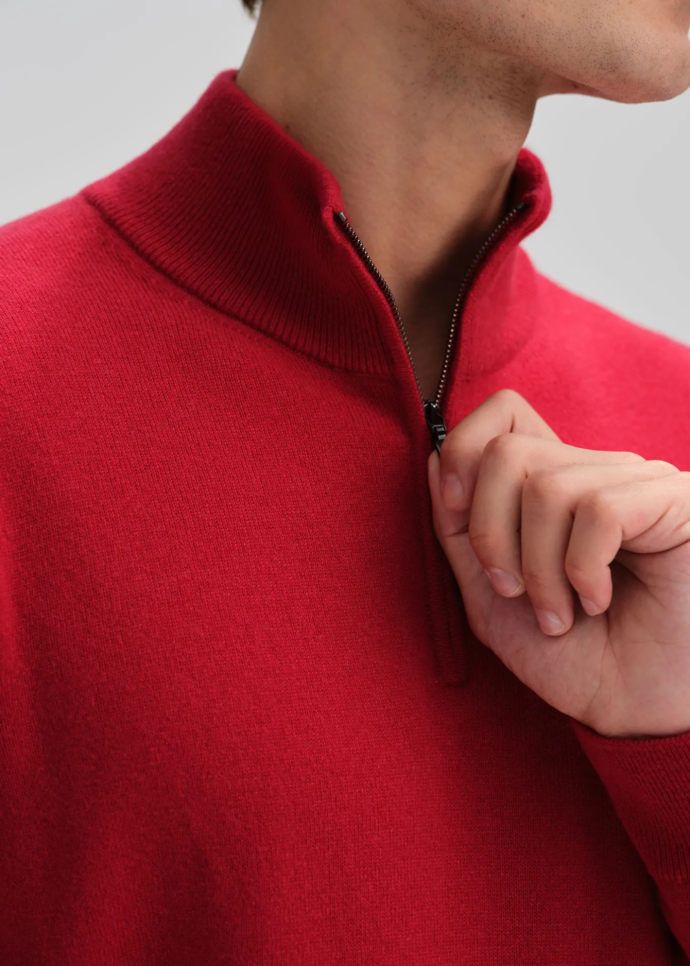 Essential Cashmere Quarter Zip Sweater