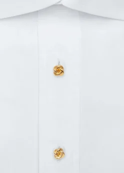 Gold Plated Sterling Silver Knot Cufflink & Stud Set