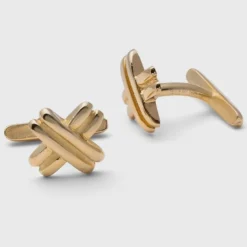 Gold Vermeil "X" Cufflinks