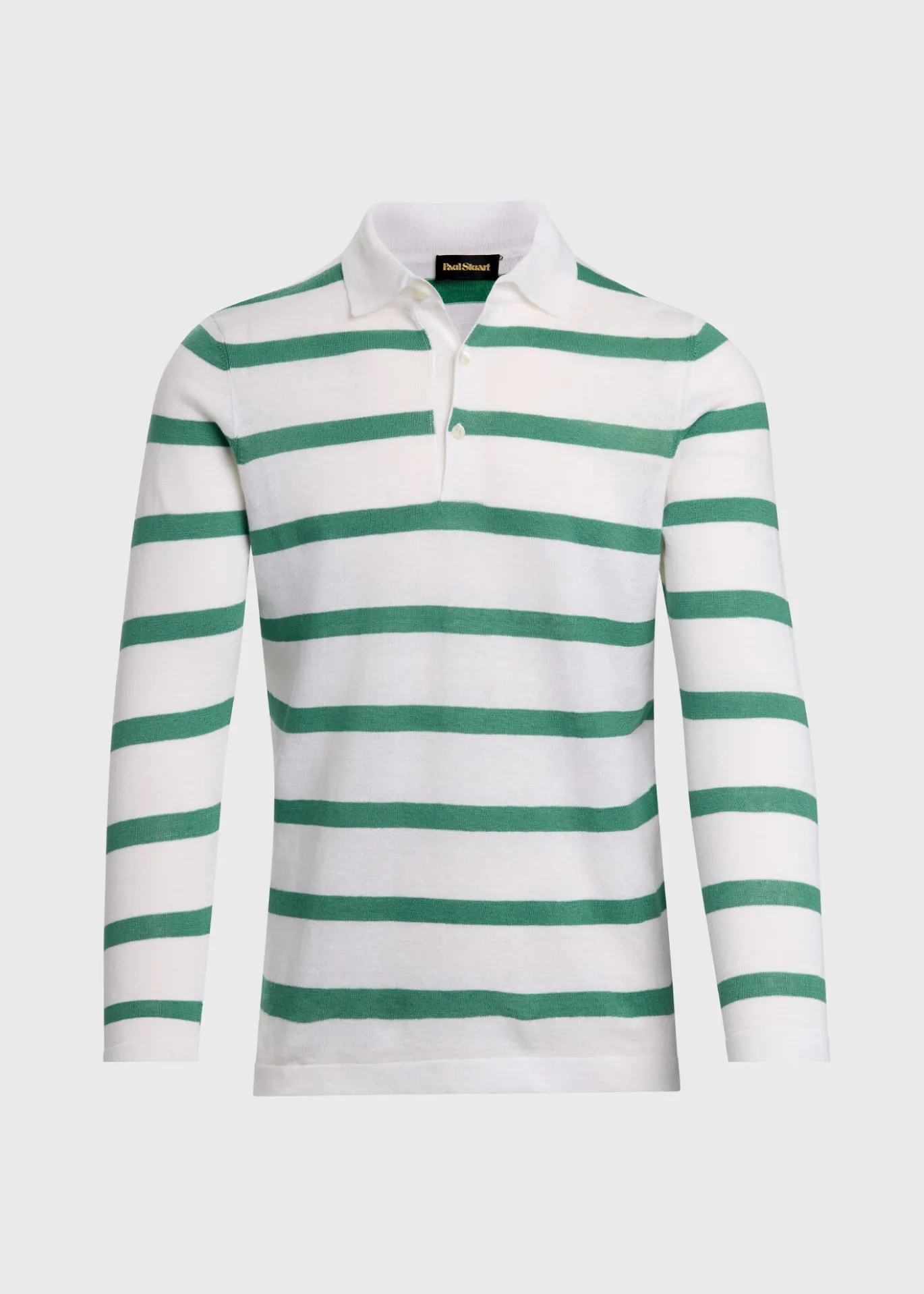 Linen & Cotton Horizontal Stripe Polo