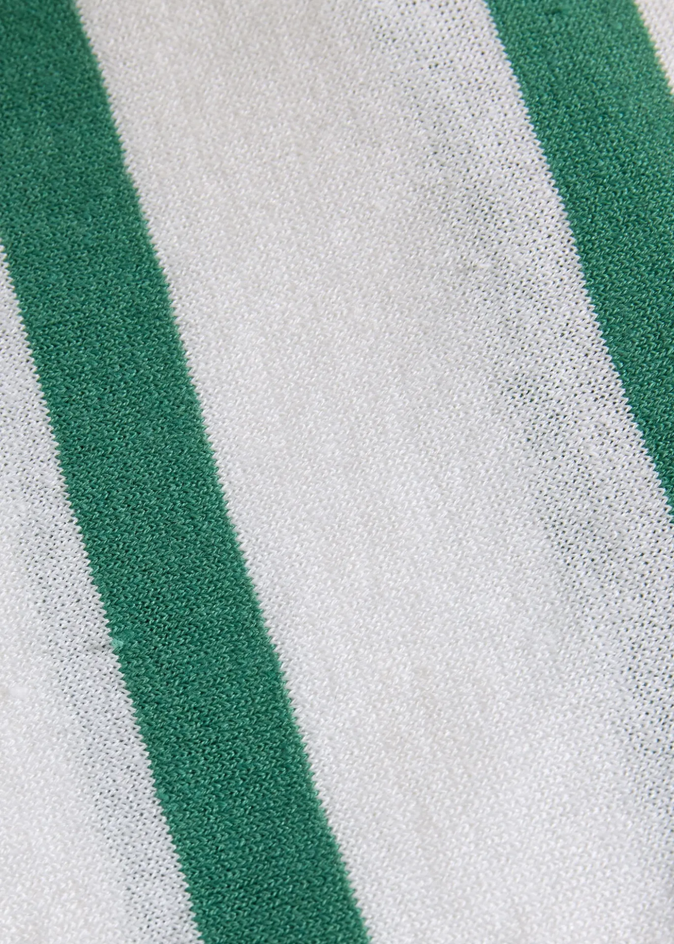 Linen & Cotton Horizontal Stripe Polo