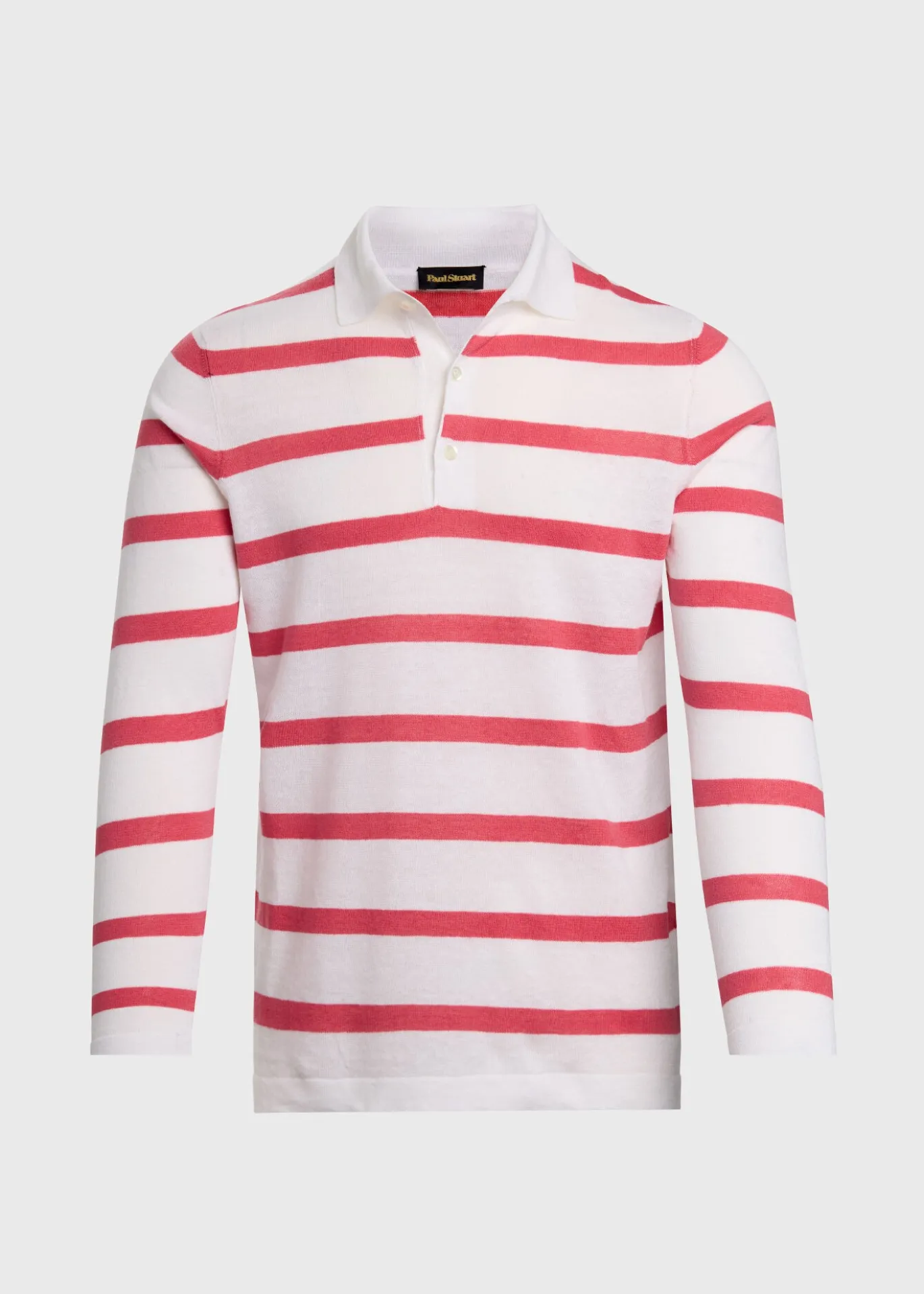 Linen & Cotton Horizontal Stripe Polo