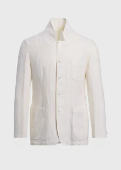 Linen Stand Collar Jacket