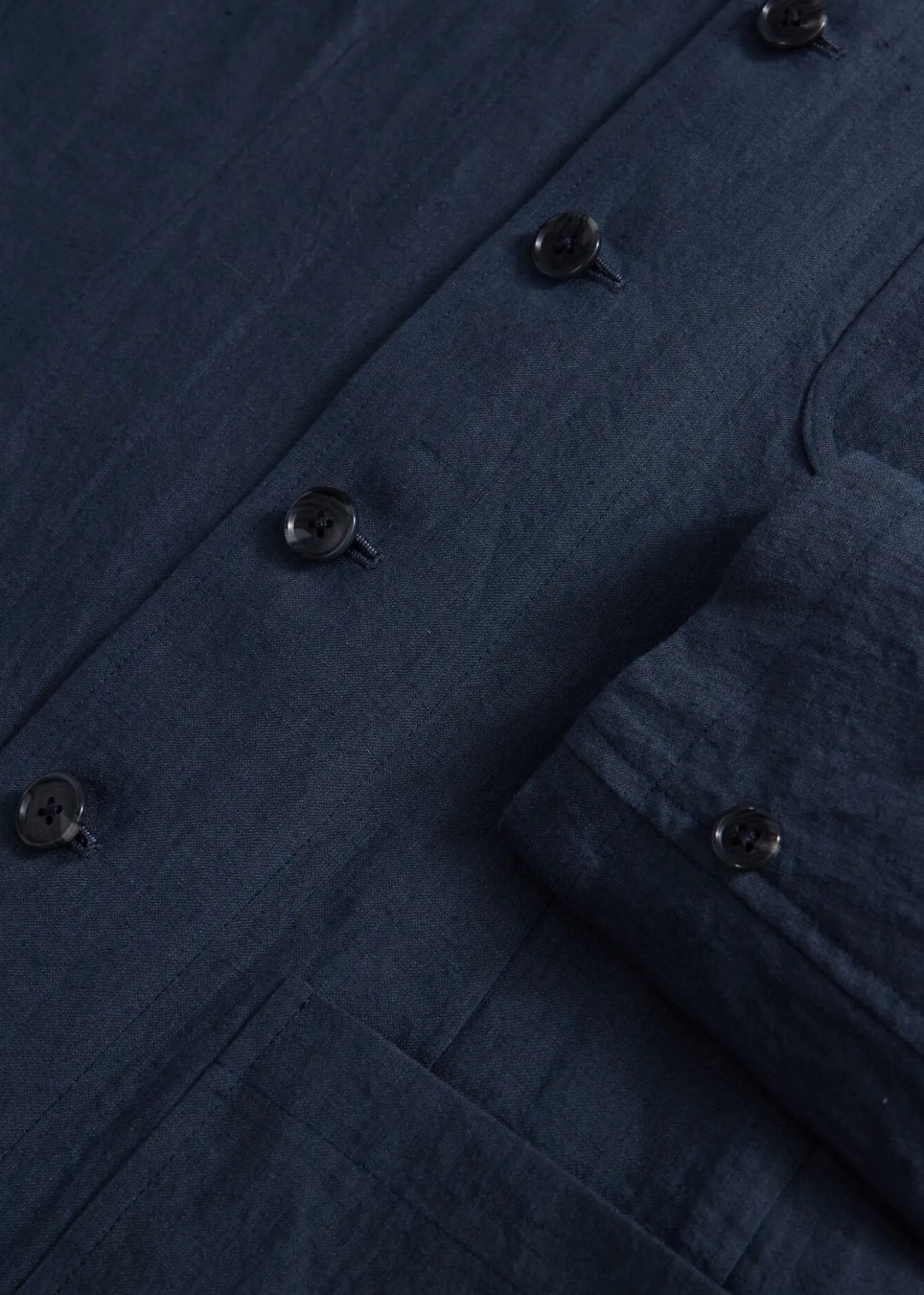 Linen Stand Collar Jacket