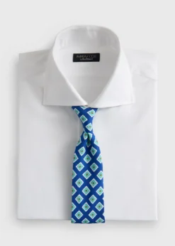 Medallion Print Habotai Silk Tie