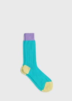 Mercerized Cotton Ribbed Sock