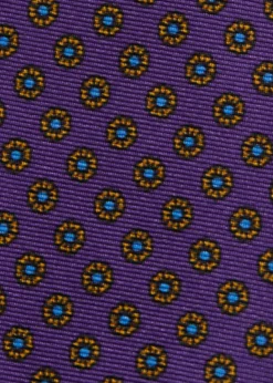 Micro Medallion Printed Silk Tie