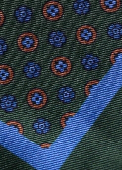 Micro Medallion Print Pocket Square