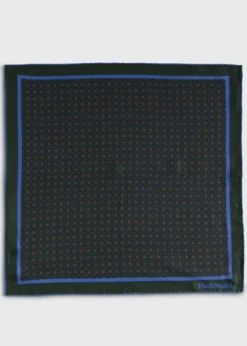 Micro Medallion Print Pocket Square