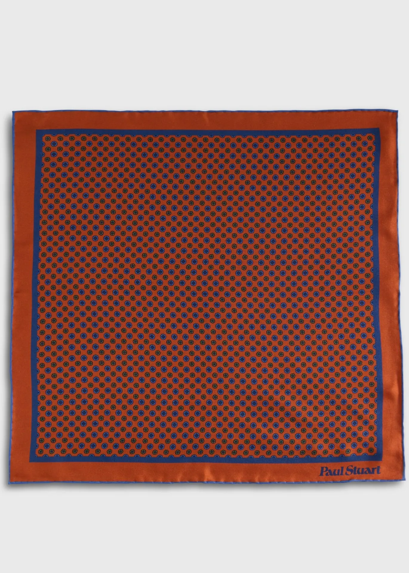 Micro Medallion Print Pocket Square