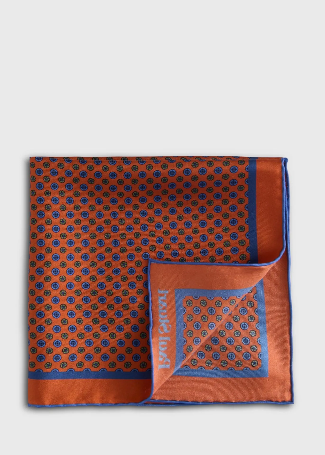 Micro Medallion Print Pocket Square