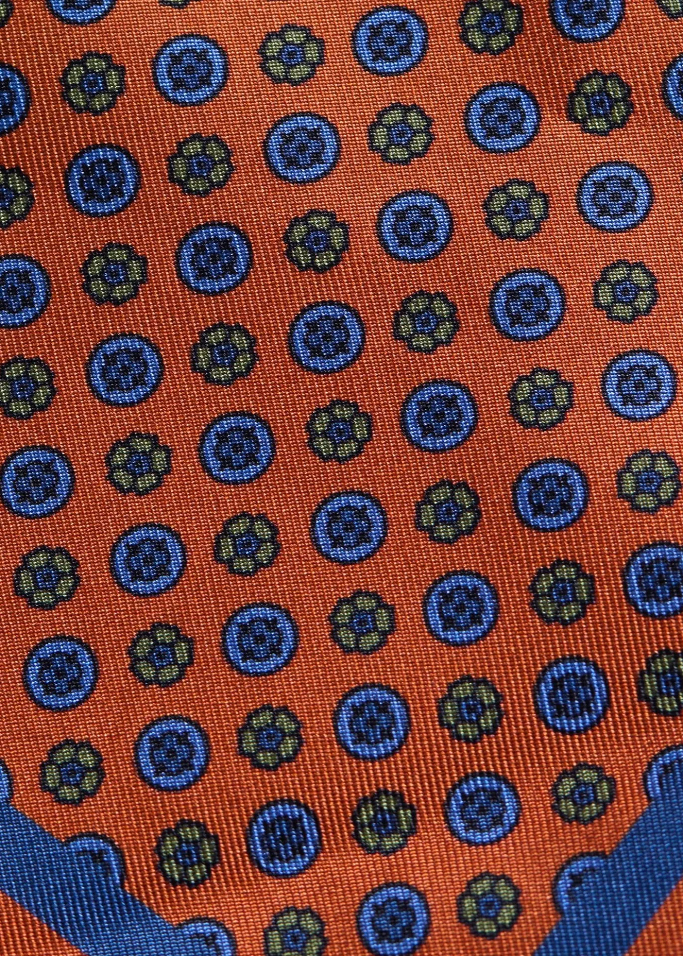 Micro Medallion Print Pocket Square