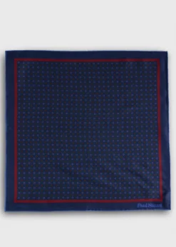 Micro Medallion Print Pocket Square