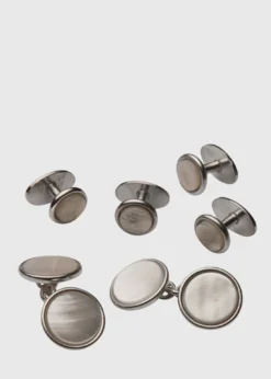 Mother of Pearl Cufflink & Stud Formal Set