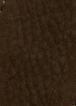 Nubuck Suede Belt with Gold Buckle