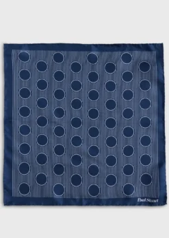 Printed Silk Large Dot Pocket Square