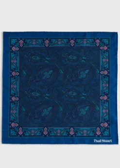 Printed Silk Paisley Pocket Square