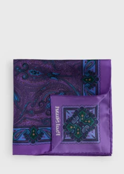 Printed Silk Paisley Pocket Square