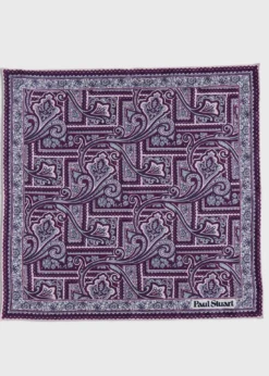 Printed Silk Paisley Pocket Square