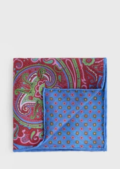 Printed Silk Paisley Pocket Square