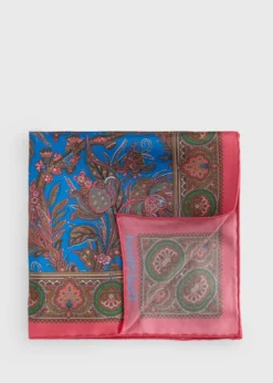 Printed Silk Paisley Pocket Square