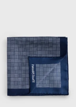 Printed Silk Parquet Pocket Square