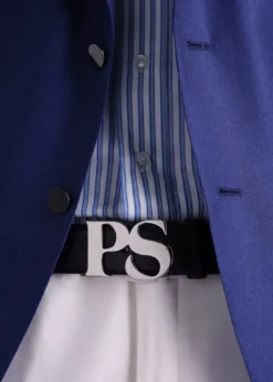 PS Nickel Logo Leather Belt