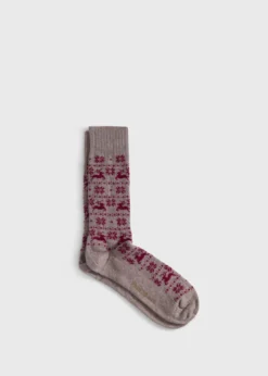 Reindeer & Snowflake Sock