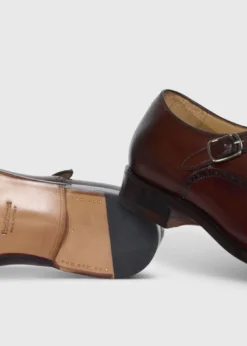 Sean Leather Cap Toe Monk Strap