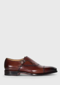 Sean Leather Cap Toe Monk Strap
