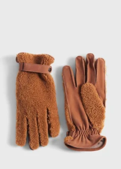 Shearling and Leather Gloves