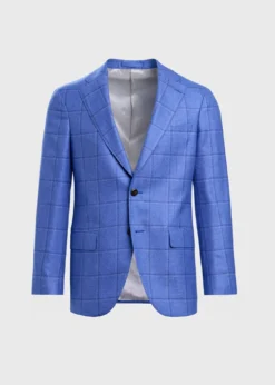 Silk & Cashmere Deco Windowpane Jacket